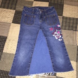 Girls 6X upcycled denim skirt